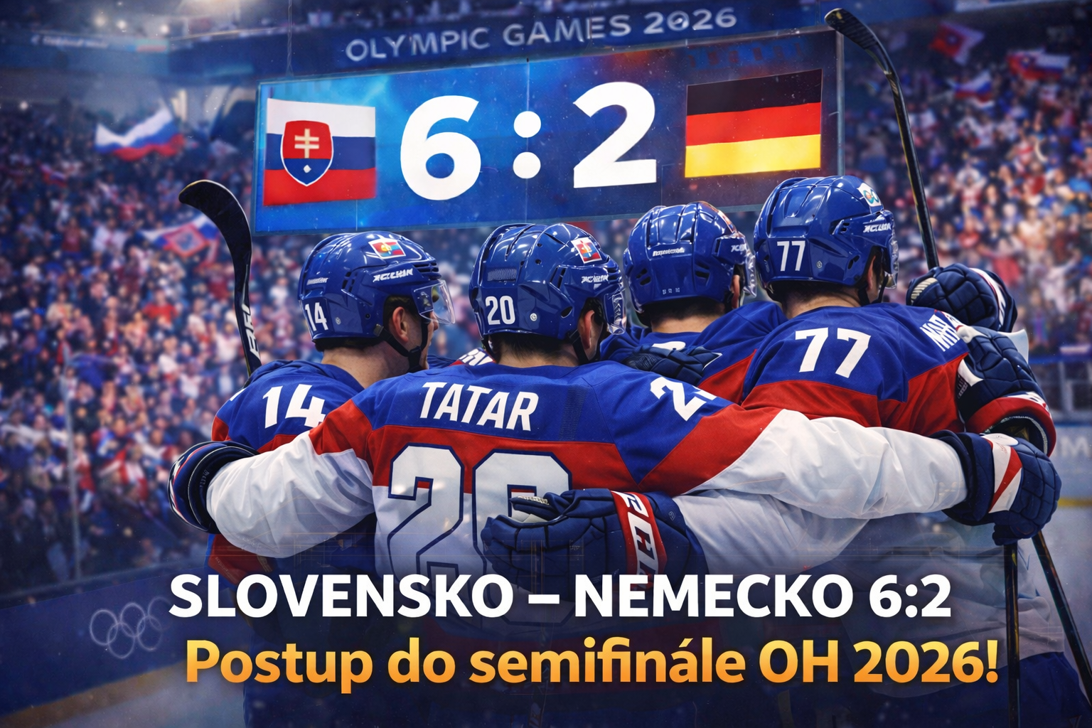 Slovensko – Nemecko 6:2: Hokejová demolácia v Miláne posiela Slovákov do priameho boja o olympijské