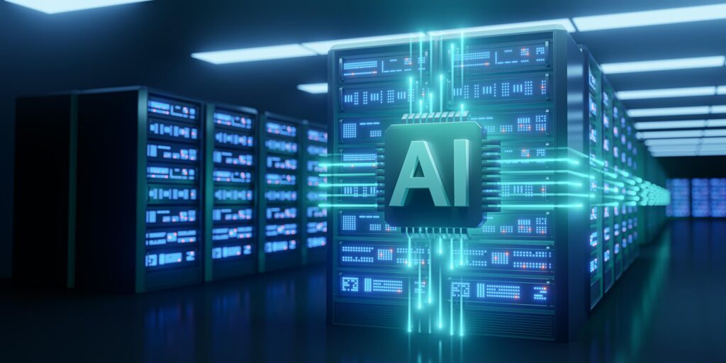 AI dátové centrum servery infraštruktúra umelej inteligencie