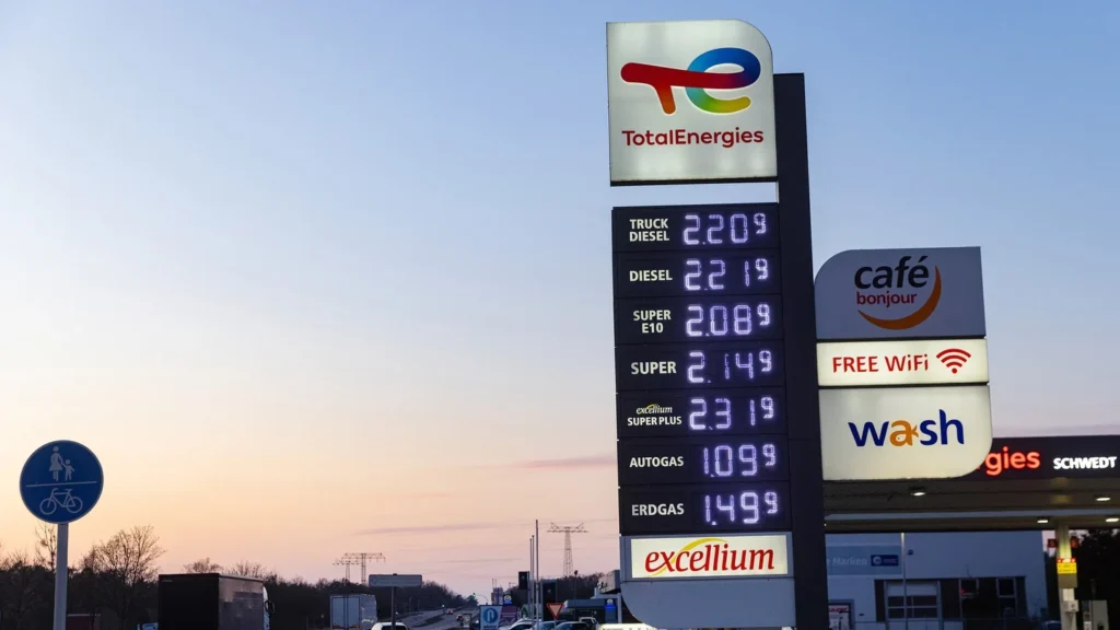 Ceny paliva na čerpacej stanici v Európe
