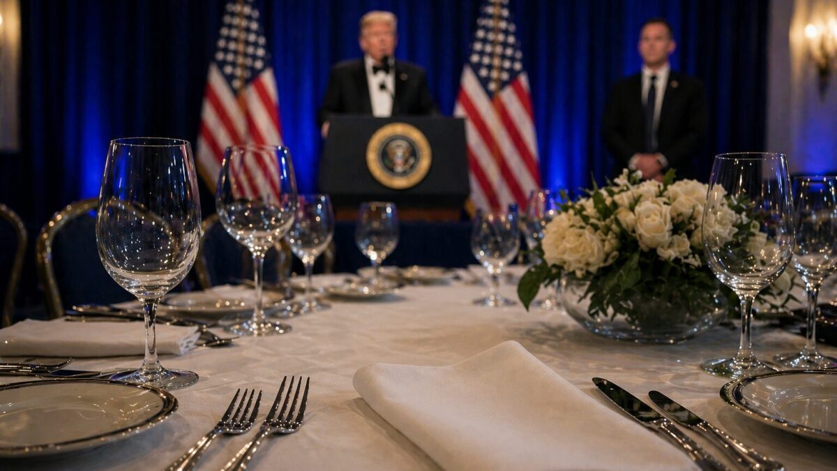 trump na večeri